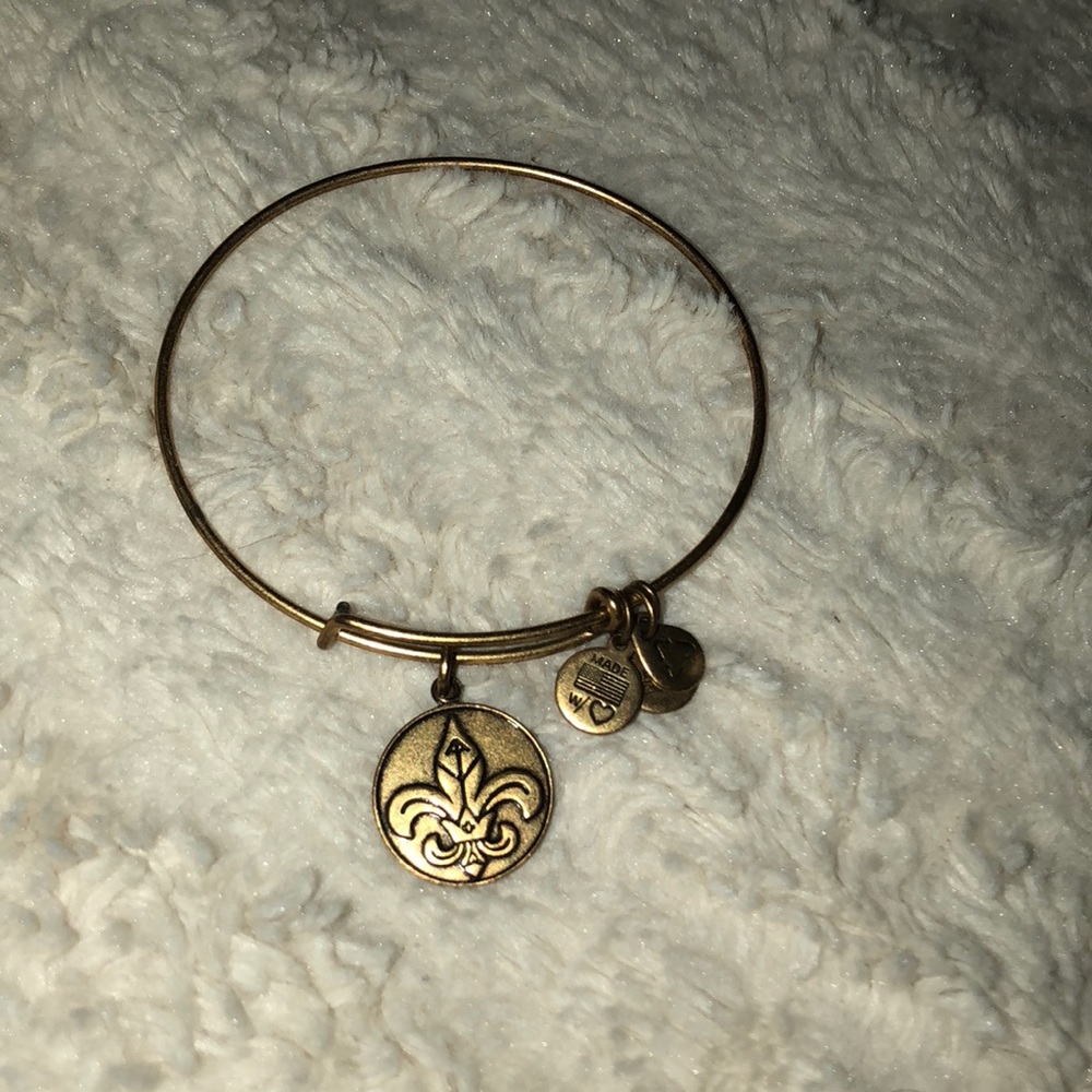 Alex & Ani bracelet brushed nickel/gold color